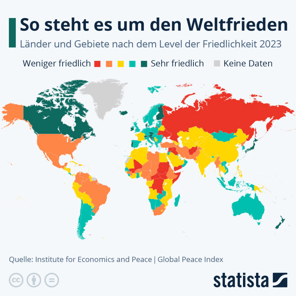 Infografik: So steht es um den Weltfrieden | Statista