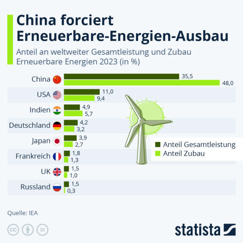 Infografik: China forciert Erneuerbare-Energien-Ausbau | Statista